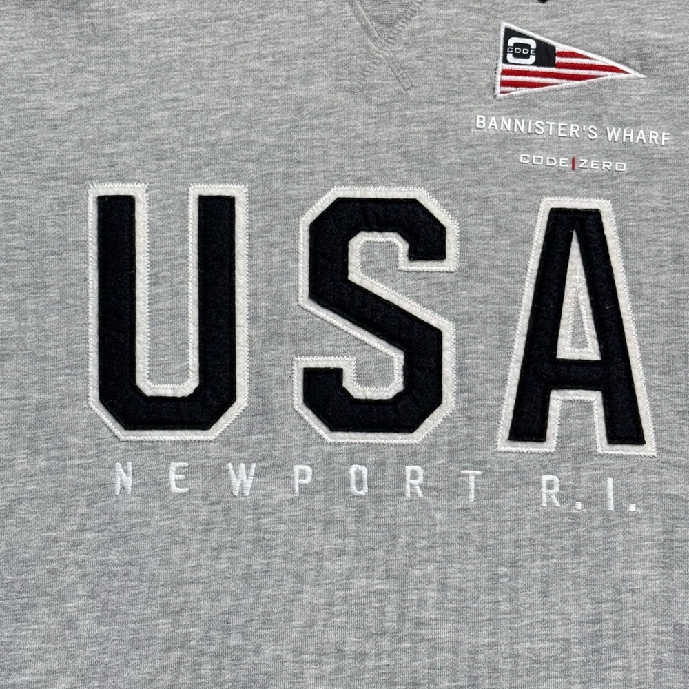 Code Zero Sailor’s USA Newport RI Gray Hoodie ~ NWT - Picture 4 of 16